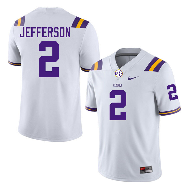 Justin Jefferson LSU Tigers Jersey,Louisiana State University Tigers Football Jersey-White